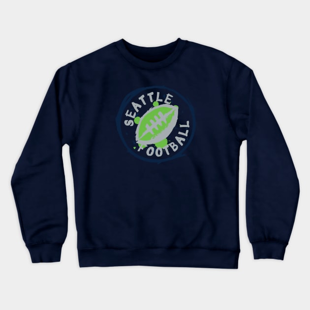 Seattle Football 02 Crewneck Sweatshirt by Very Simple Graph